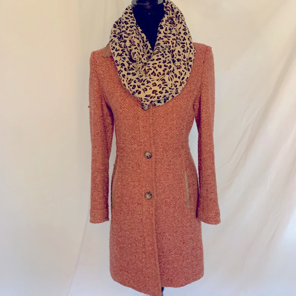 Coach Tweed Trench Coat